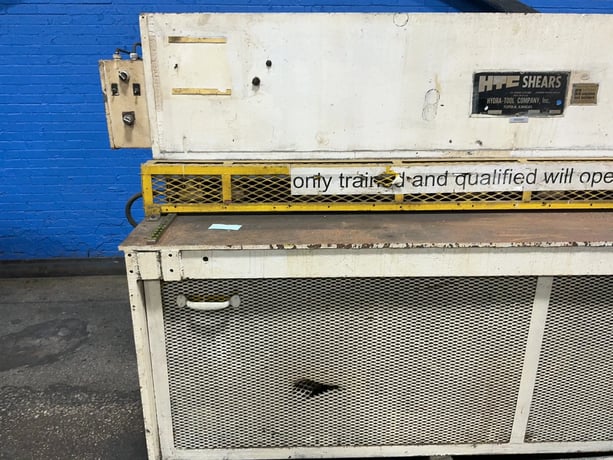 10 gauge x 8' HTC #1008-HS, Power Squaring Shear, 98" x20" table - Image 1