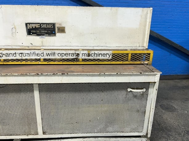 10 gauge x 8' HTC #1008-HS, Power Squaring Shear, 98" x20" table - Image 2
