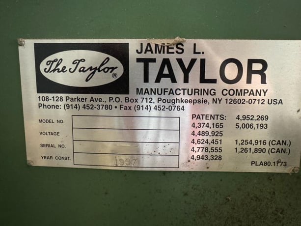 Taylor #30-Section-A, automatic hydraulic clamp carrier, 30-section, 10.5' width capacity, (300) clamps, 36" - Image 9
