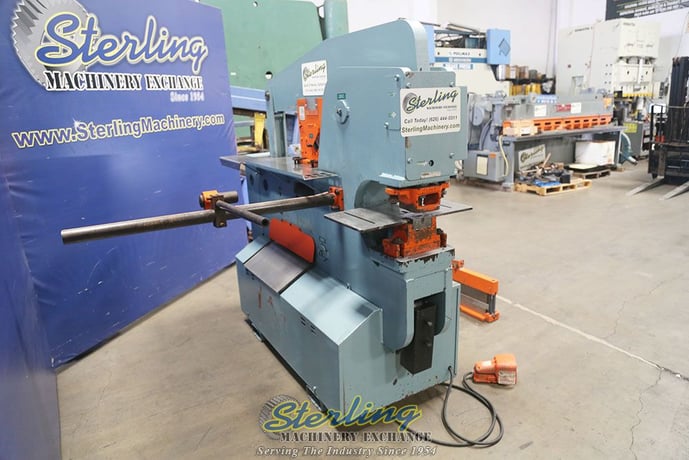 6" x 6" x 1/2" Scotchman #12012-24M, ironworker, 120 ton, 12" throat, 5 HP, electric foot pedal, angle shear - Image 10