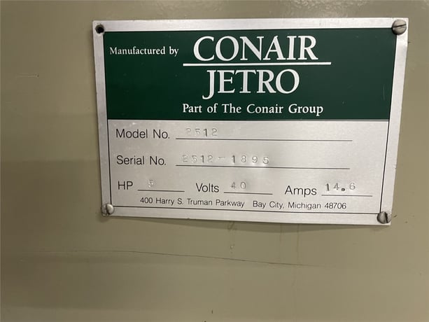 Conair #2512, fan cut pelletizer, 12 rotating knives, 1 bed knife, 5 HP main motor, 1 HP pull roll, ABB ACS - Image 1