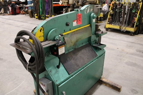 5" x 5" x 3/8" Piranha #P50, Ironworker, 50 ton, 8" throat, 4-1/4" stroke, 14-5/8" plate shear, 13-1/2" open - Image 10