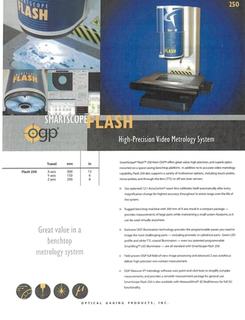 Optical Gaging Products #Flash-250, Video Measuring Machine, w/ Touch Probe - Image 3
