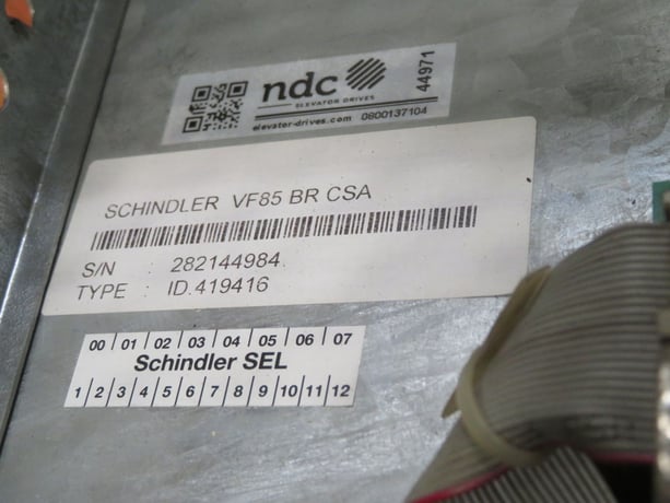 Schindler #VF85-BR-CSA, Variable Frequency Drive, 3 Phase, 380-415 Volts AC, 0-120 Hz output, Vector Control - Image 7