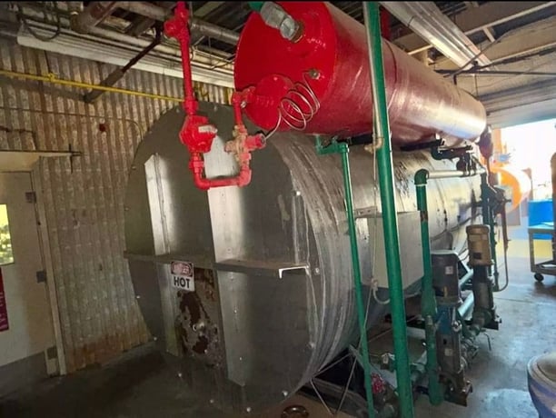 200 HP Williams & Davis #200-777-Tejas, steam boiler set, 150 psi, Gordon Piatt Natural gas burner - Image 2