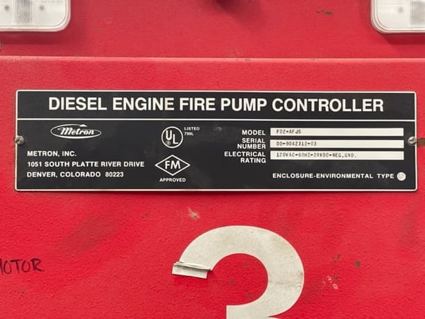 Metron #FD2-AFJS, fire pump controller, S/N DD-9042312-03, like new - Image 4