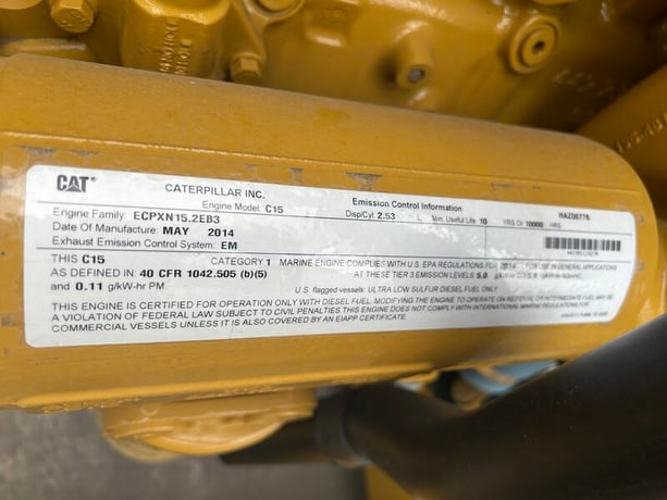 536 HP Caterpillar #C15-Acert, diesel power unit, 2000 RPM, Tier 3, sound attenuated enclosure 1, 2014 - Image 5