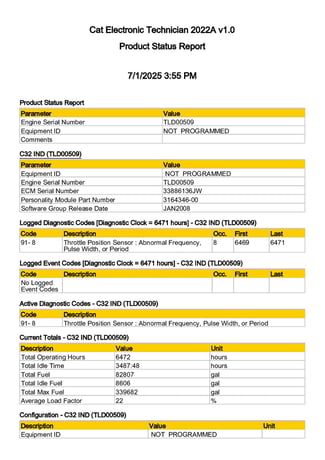 950 HP Caterpillar #C32, diesel power unit, 6471 hours, 1800 RPM, Tier 2, sound attenuated enclosure 0, 2009 - Image 7