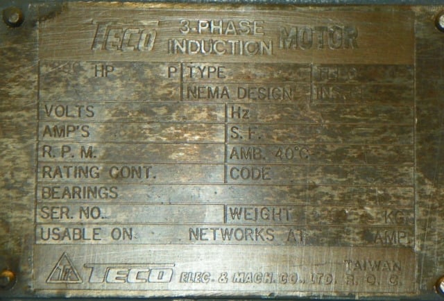 800 HP 1200 RPM Teco, Frame 6808B, TEFC BB, 2300 Volts - Image 3
