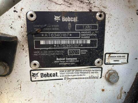 Bobcat T770, 1924 hours, S/N: AT6340187, 2023 - Image 8