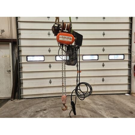 2 Ton, CM #Series-635-Lodestar, electric chain hoist w/motor driven trolley, 8 FPM, 1 HP hoist, 460 V. - Image 3