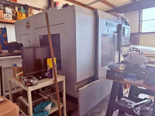 Sharp #SV-2412, vertical machining center, 3-Axis, Fanuc CNC, 24" X, 12" Y, 18" Z, 8000 RPM, 10 automatic - Image 1