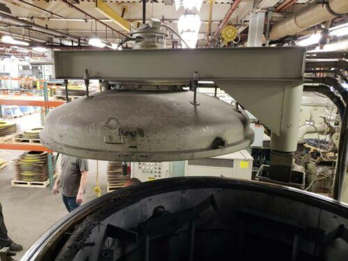 Lindberg #22-GR-3830-17TF, top loading vacuum furnace, 1700°F, Stokes 607-1/212 vacuum pump/blower, control - Image 10