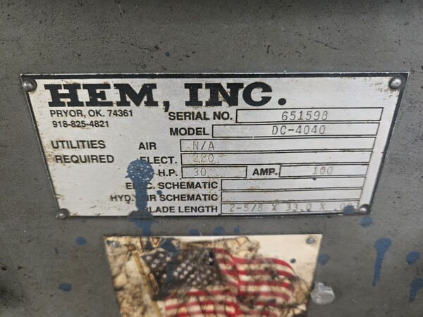 40" x 40" Hem, dual post horizontal band saw - Image 2