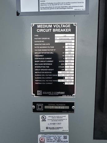15 KV MCM Engineering #VR-15100-12, NEMA 3R Outdoor Switchgear, 1200 Amp Vacuum Breaker, Primary Metering - Image 10