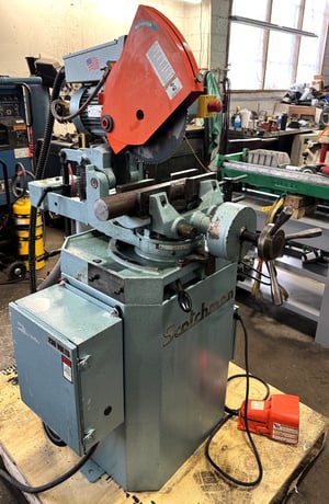 14" Scotchman #CPO-VS-350LT/PK/PD, miter cold saw, variable speed, 2" Solids, 4" Tube, power down feed, air - Image 2