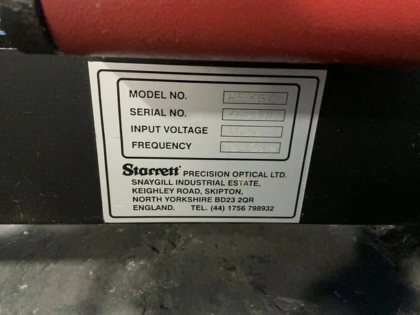 Starrett #HE350, Optical Comparator, Digital Display, 5" x 19" Table - Image 8