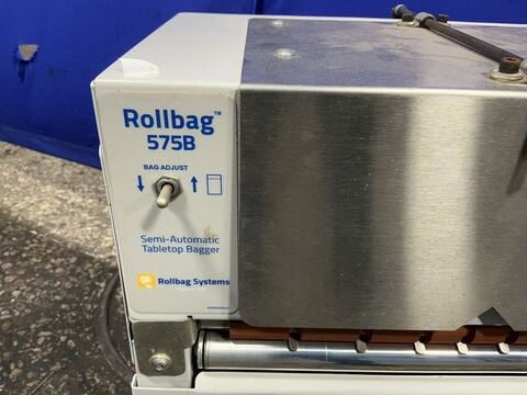 Clamco #575B-ROLLBAG, Semi-Automatic Tabletop Bagger, 12" width Roll Capacity, 2022 - Image 1