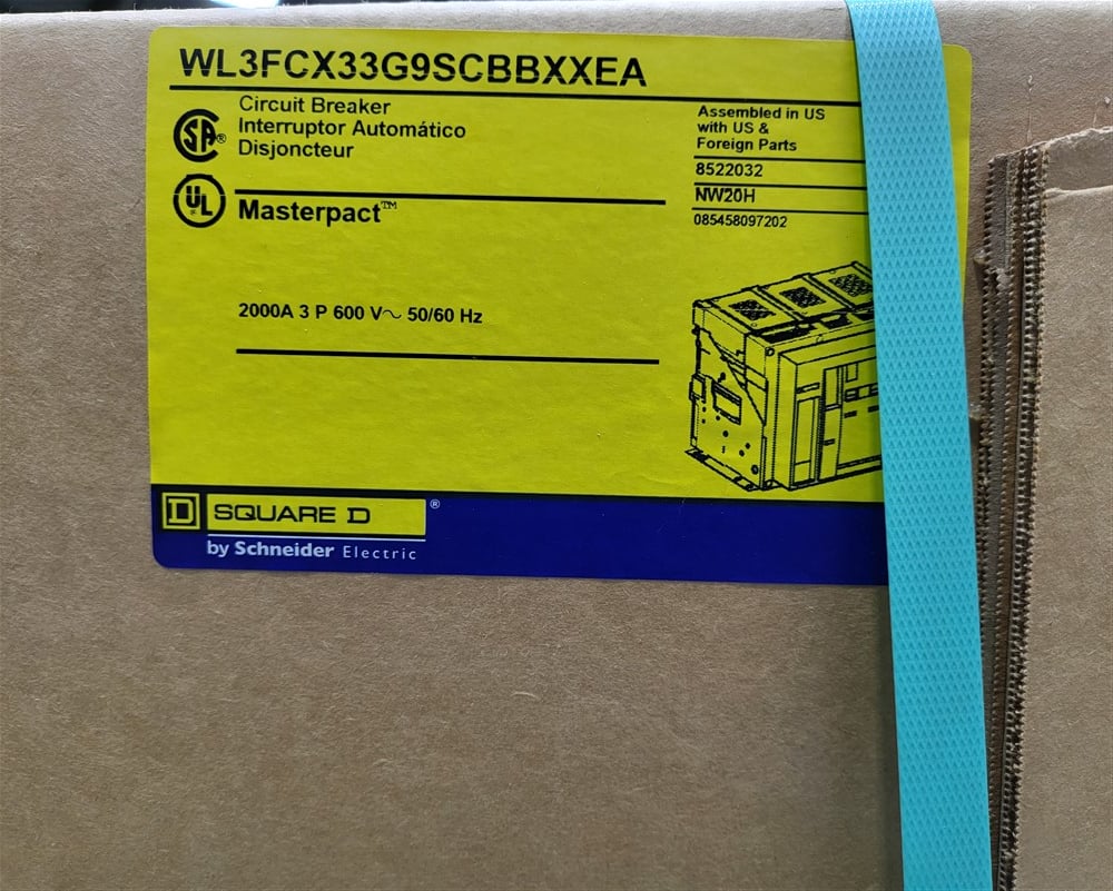 2000 Amps, Square D, Masterpact NW20H, WL3FCX33G9SCBBXXEA, 600 Volts, 3 Pole, 1200 A Trip, Micrologic 5.0 - Image 4