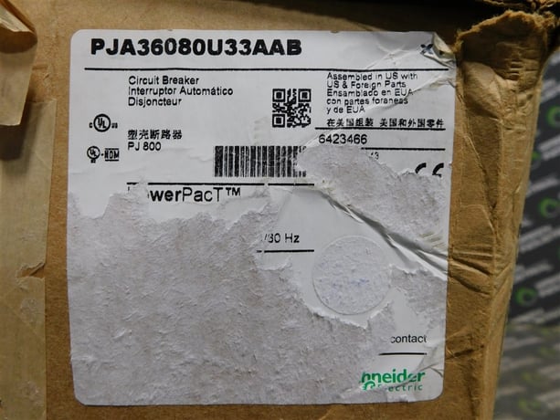 800 Amps, Square D, PowerPact PJ 800, PJA36080U33AAB, 600V., 3 Phase, Micrologic 5.0 LSI, New - Image 4