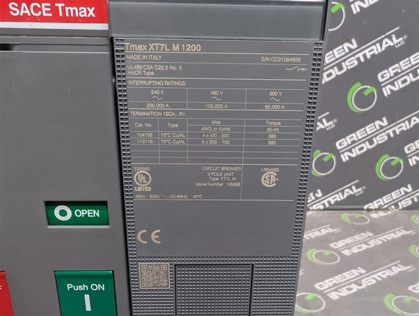 1200 Amps, ABB, SACE Tmax XT7L M 1200, 480-600V., 3 Pole, Ekip Dip LSI, New in Box - Image 5
