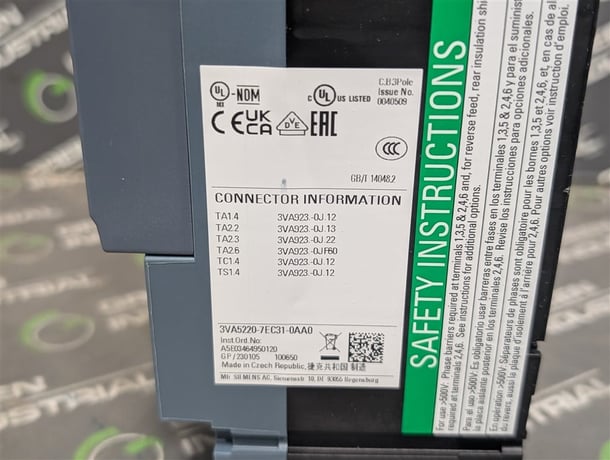 200 Amps, Siemens, SENTRON 3VA5220, 3VA5220-7EC31-0AA0, 600V., 3 Pole, TM230, New in Box - Image 8