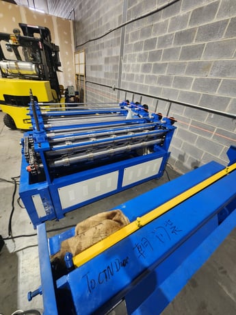 60" x 16" Ga. Slitting, Beading & Cut to Length Line, 11,000 lb., 5 slitting knives, V-bead, 11-roll leveler - Image 5