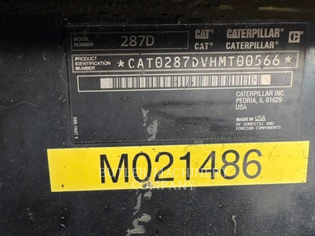 Caterpillar 287D, 3403 hours, S/N: HMT00566, 2015 - Image 6