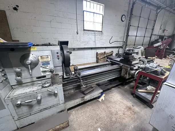 32"/42" x 120" Poreba #TPK-80, engine lathe, 3.75" bore, 8-800 RPM, 21 speeds, A1-11, 1979 - Image 1
