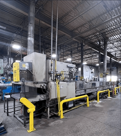 Almco, 3-stage conveyor parts washer, 42' conveyor, 36" belt width, 8" part envelope - Image 1