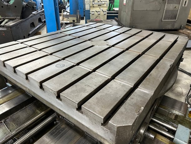 4" Nomura #B-100WR, table type horizontal boring mill, 55" x 63" built-in power rotary table, digital read - Image 7