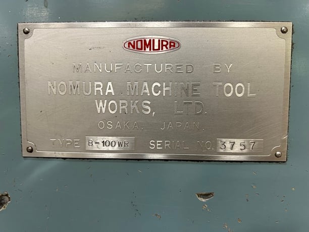 4" Nomura #B-100WR, table type horizontal boring mill, 55" x 63" built-in power rotary table, digital read - Image 11