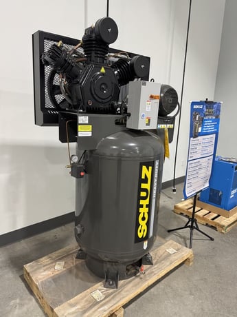 60 cfm, 175 psi, Schulz #15120HW60X-3, piston air compressor, 15 HP, 208-230/460 V., new - Image 2
