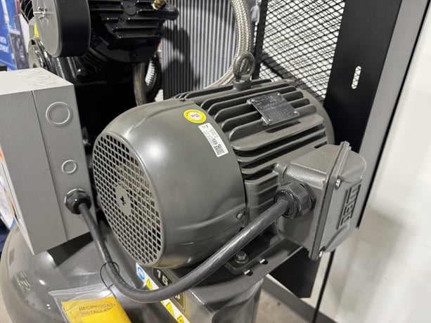 60 cfm, 175 psi, Schulz #15120HW60X-3, piston air compressor, 15 HP, 208-230/460 V., new - Image 5