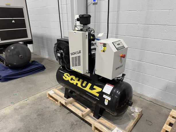 51 cfm, 125 psi, Schulz #SRP-3015-Compact, rotary screw air compressor, 15 HP, 2085-230/460 V., new - Image 2