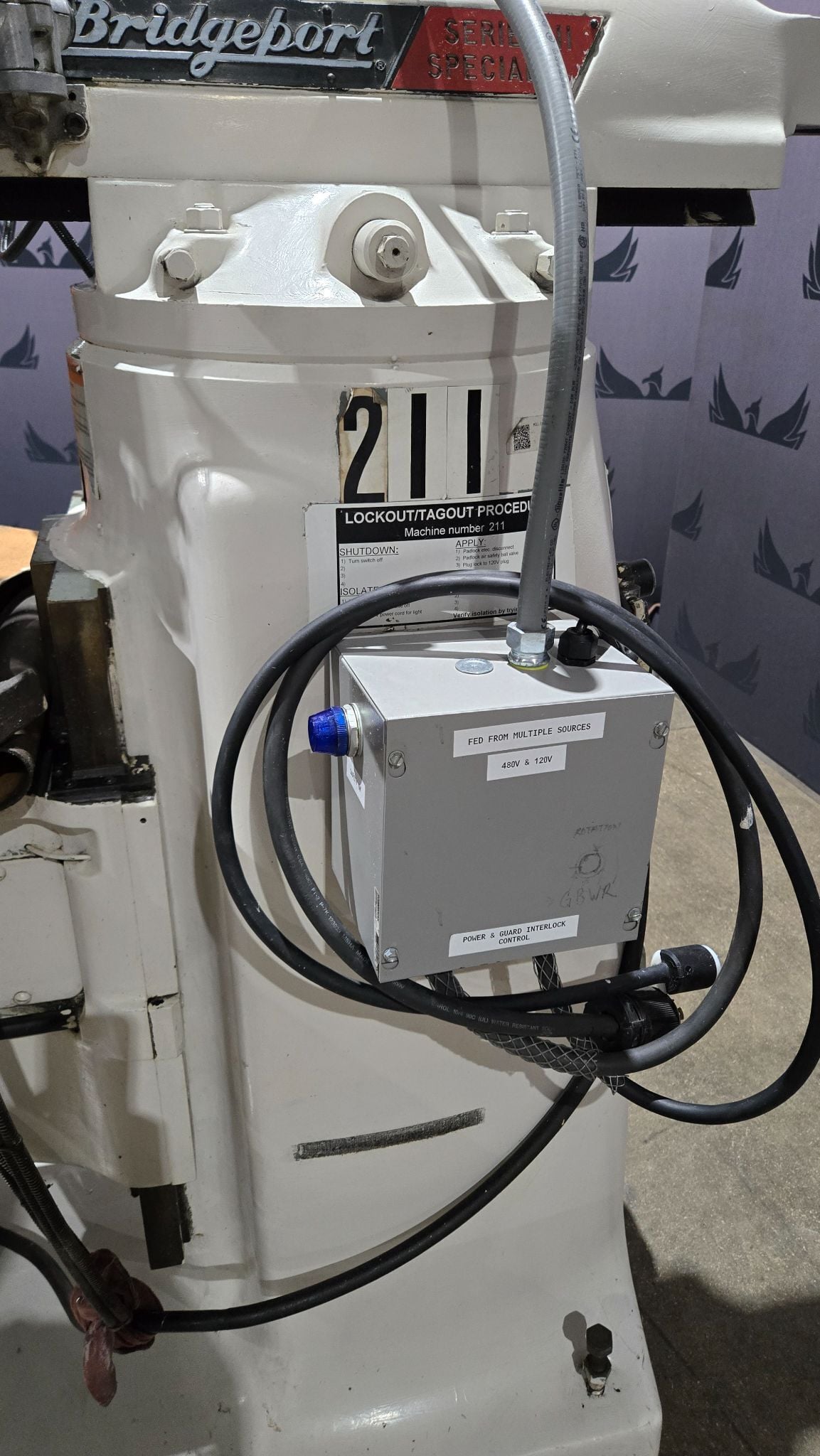 Bridgeport #Series-II, vertical knee milling machine, 2 HP, manual control with digital read out - Image 5