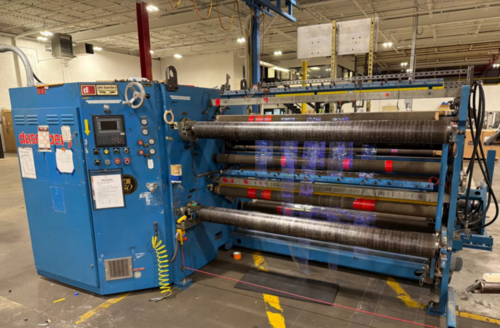 Dusenbery #835-24, 72" duplex slitter rewinder, 40" unwind diameter, 24" rewind diameter, 460 V., 3 Ph. - Image 2