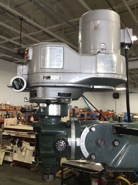 MSC #951710, vertical mill, 9" x42" tbl., 2 HP, 30" X, 13" Y, 16" Z, 78-4800 RPM, NMTB-30, new digital read - Image 6