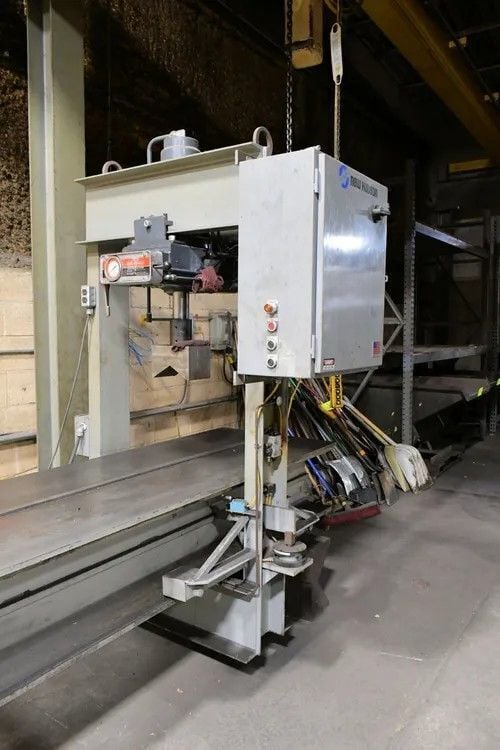 75 Ton, Dake #5-075, hydraulic h-Frame press, 10" stroke, 35" between housing, 360" x 32" table, 2 HP - Image 1