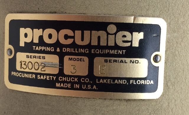Procunier #3, tapping head, 1/2" capacity steel, 3/4" capacity aluminum, 1000 RPM, 2MT shank - Image 9