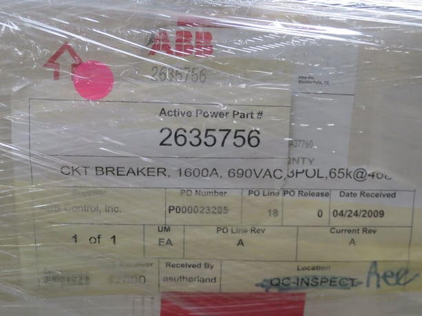 1600 Amps, ABB S7H1600CWBA3S8, MCCB, 3-Pole, 400 Volts AC, 65 KA IC - Image 5