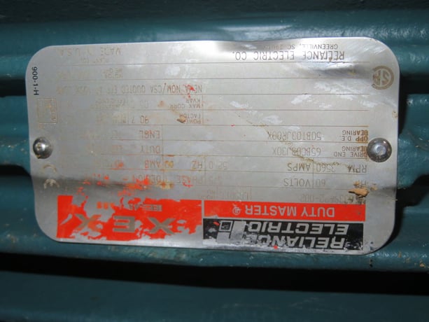60 HP 3560 RPM Reliance, 6339622-002, AC Motor, 575 Volts - Image 8