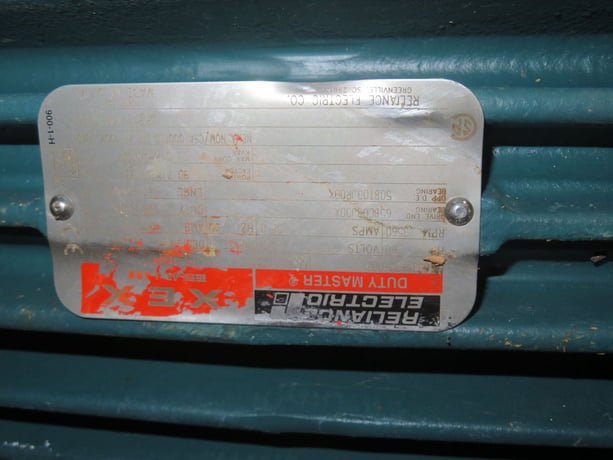 60 HP 3560 RPM Reliance, 6339622-002, AC Motor, 575 Volts - Image 9