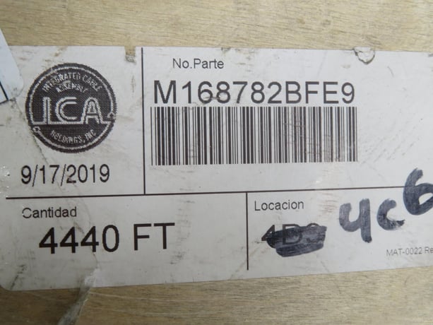 ICA #M16878/2BFE9, Electrical Wire Roll Surplus, 22 AWG, PVC - Image 4