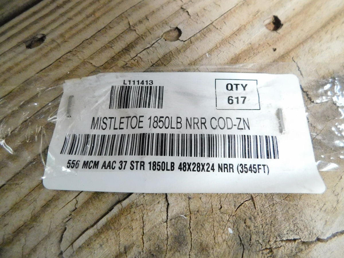 Mistletoe #556MCM, 617FT, 556MCM, Electrical Wire Roll Surplus, 21.72 MM DIA - Image 3