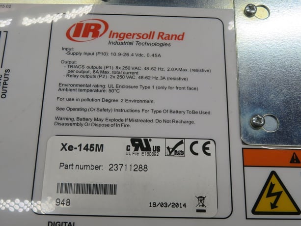 Ingersoll-Rand #XE-145M, 23711288 Controller, 10.9-26.4VDC Input, 250VAC Output - Image 8
