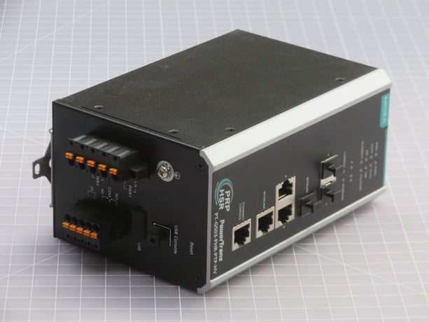 Moxa #PT-G503-PHR-PTP-HV, Industrial Switch, 3 GE, 110-220V AC Dual PWR - Image 1