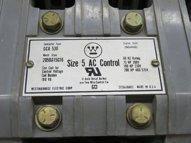 270 Amps, Westinghouse, 2050A15G16, starters, 200 HP, 600 Volts - Image 4