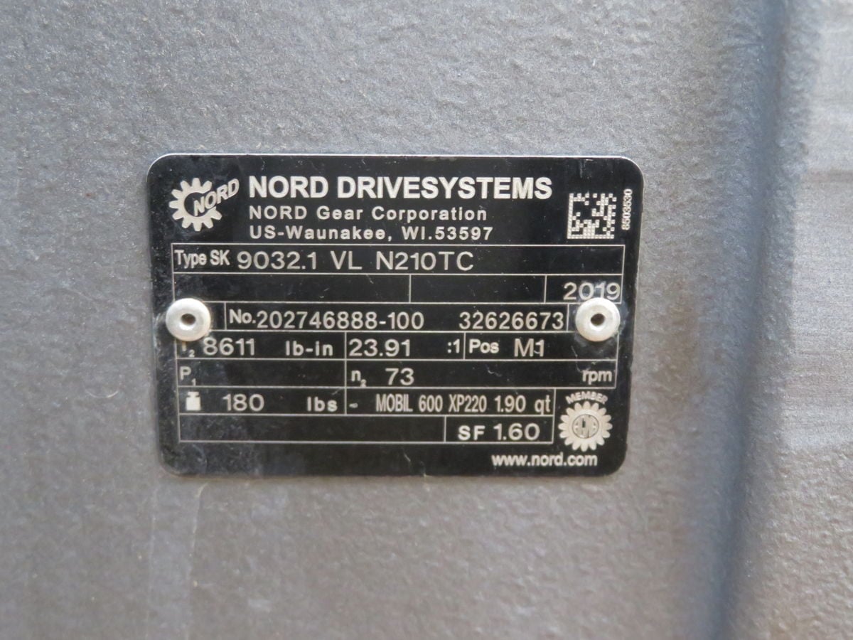 10 HP @ 109 RPM, Nord #9032.1, Gear Reducer w/ Motor, 16.04:1 Ratio - Image 6