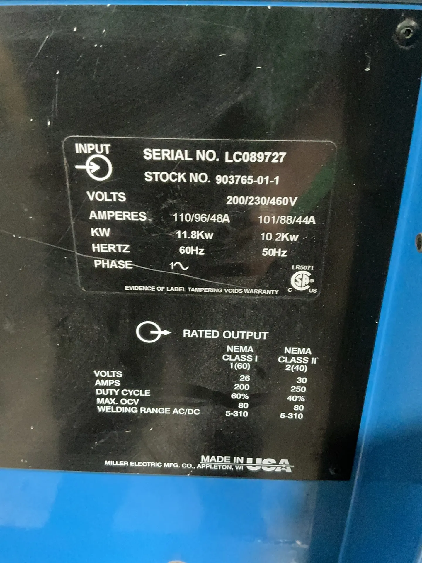 Miller #Syncrowave-250DX, AC/DC Tig Welder, 250 Amp., 200/230/460 V. (4 available) - Image 1